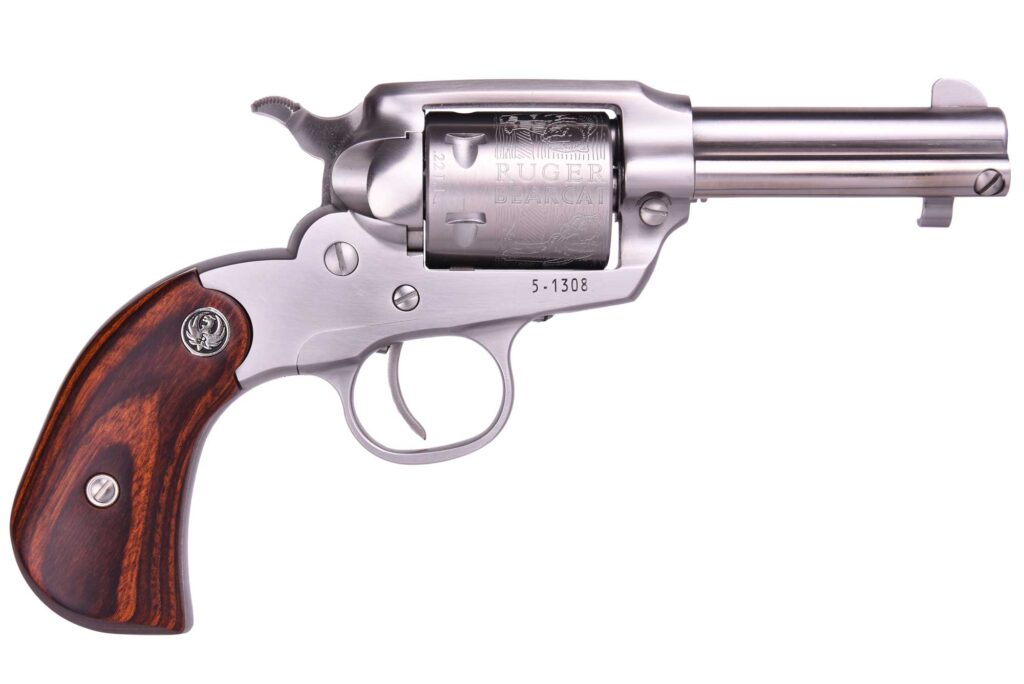 Ruger Bearcat Shopkeeper .22 LR Revolver, 3" Barrel, 6-Round, Birdshead Grip Frame, Stainless