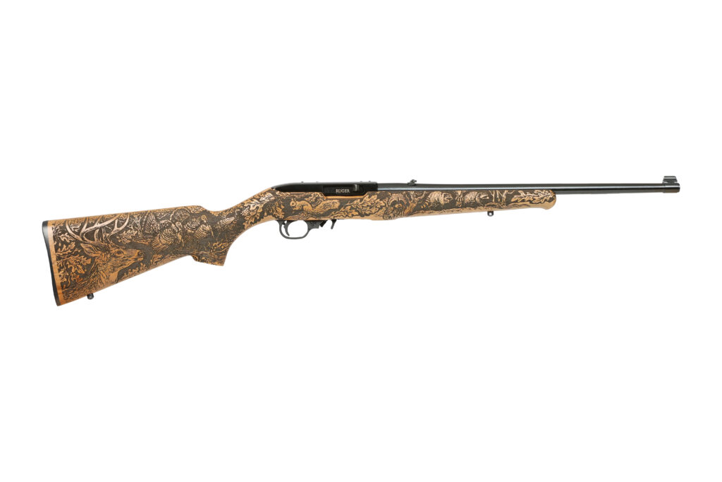Ruger 10/22 Whitetail .22 LR 18.5" Blued/Wood Engraved Rifle