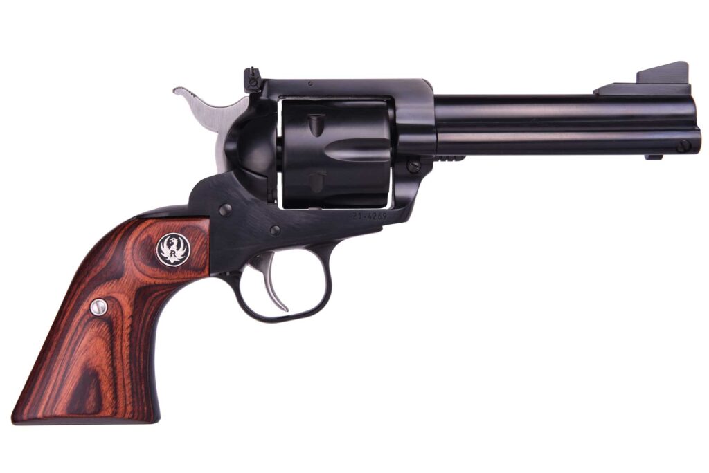 Ruger Blackhawk Flattop .357 Magnum / 9mm Revolver, 4.62" Barrel, Blued, Wood Grip product image