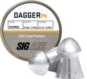 SIG Sauer Dagger .22 Caliber 16.60gr Lead Airgun Pellets, 250 Count