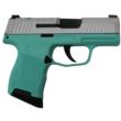 SIG P365 Silver Slide/Robin's Egg Blue Frame, 3.1 in. barrel, 10-round