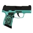 SIG P365 Sugar Skull Robin's Egg Blue Glitter, 3.1 in. barrel, 10-round