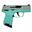 SIG P365 Silver Slide/Robin's Egg Blue Frame, 3.1 in. barrel, 10-round