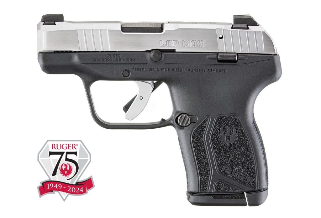 Ruger LCP MAX 75th Anniversary .380 Auto Pistol, Black/Stainless, 10-Round product image