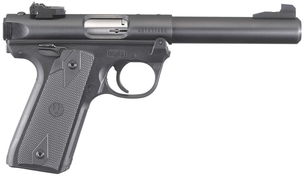 Ruger Mark IV 22/45 .22 LR Pistol, Blued, 5.5" Bull Barrel, 10+1, Two Magazines product image