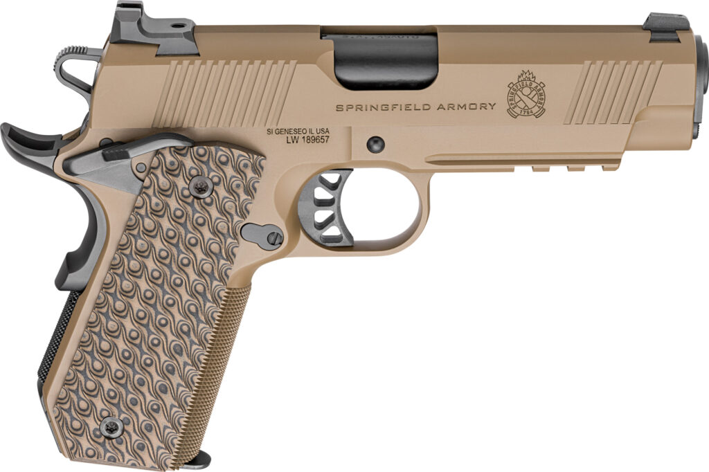 Springfield Armory 1911 TRP .45 ACP 4.25-Inch Pistol 8+1 Rail Carry Cut FDE product image