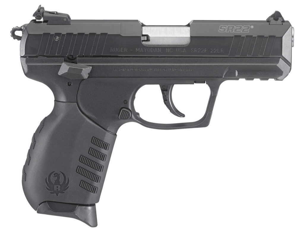 Ruger SR22 .22 LR Pistol, 3.5" Barrel, 10+1, Black, CA Compliant, Two Magazines