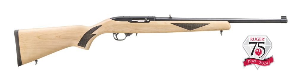 Ruger 10/22 75th Anniversary Sporter .22 LR 18.5" Black/Natural Hardwood Rifle