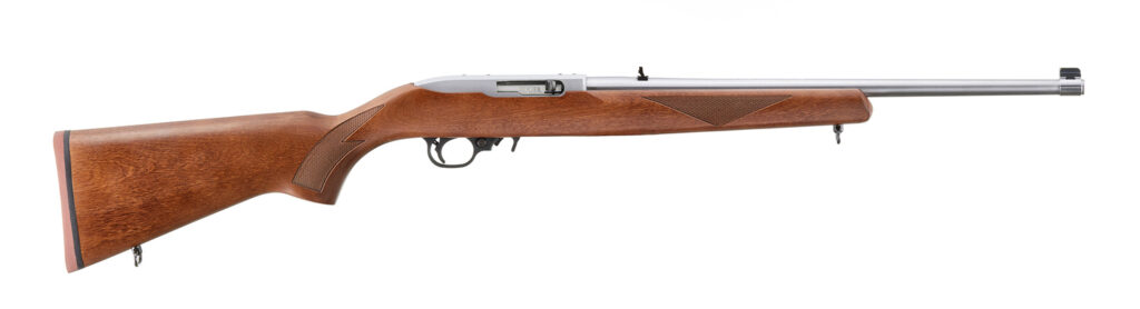 Ruger 10/22 Sporter .22 LR 18.5" Stainless/Walnut-Stained Rifle, 10-Round