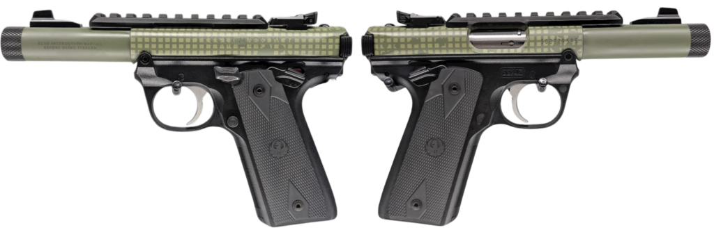 Ruger Mark IV 22/45 .22 LR Pistol, Black/Desert Night Camo, 4.4" Threaded Barrel, 10+1 product image