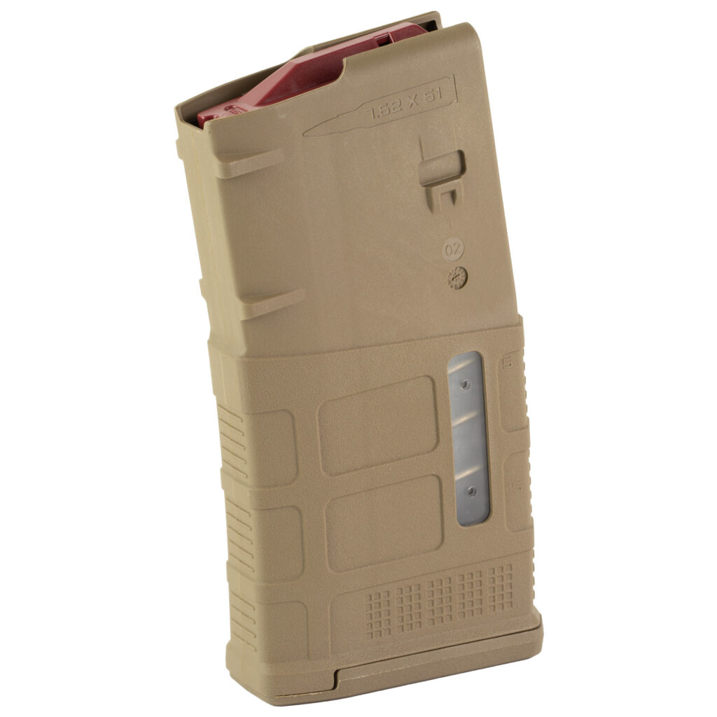 Magpul PMAG 20 LR/SR Gen M3 Window Magazine, .308/7.62, 20-Round, MCT