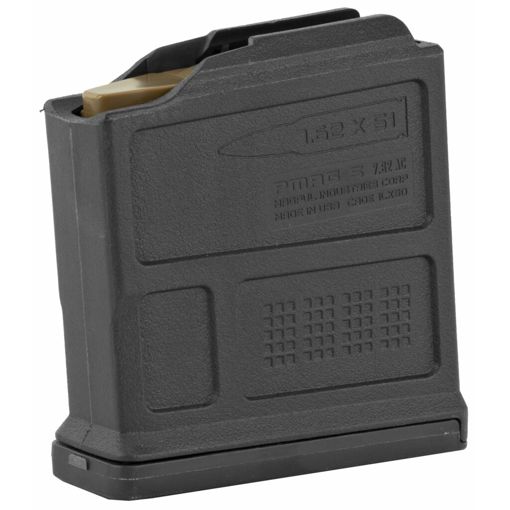 Magpul PMAG 5 7.62 AC Magazine, 7.62x51 NATO/.308 Win, 5-Round, Black