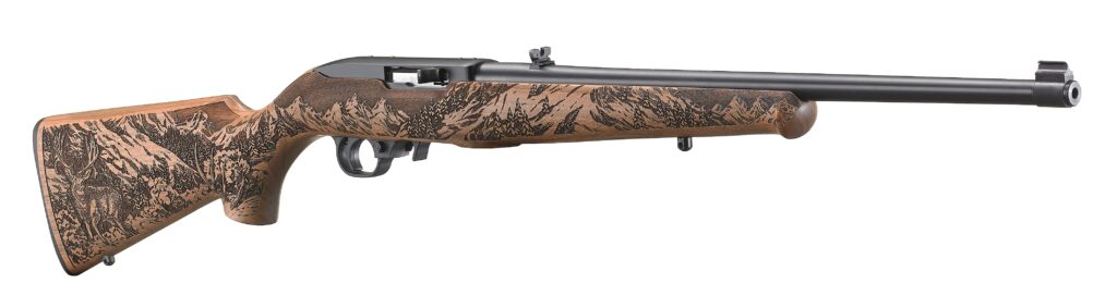 Ruger 10/22 Mule Deer .22 LR Blued/Wood Engraved Rifle