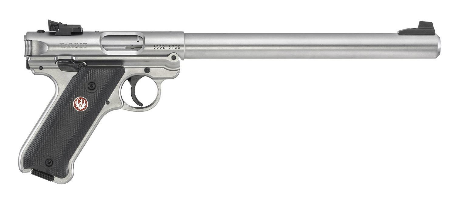 Ruger Mark IV Target .22 LR Pistol, Stainless, 10" Bull Barrel, 10+1 - Image 2