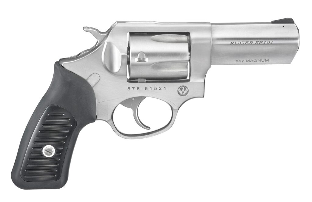 Ruger SP101 .357 Magnum/.38 Special Revolver, 3.06" Barrel, 5-Round, Fixed Sights, Cushioned Rubber Grip, Stainless