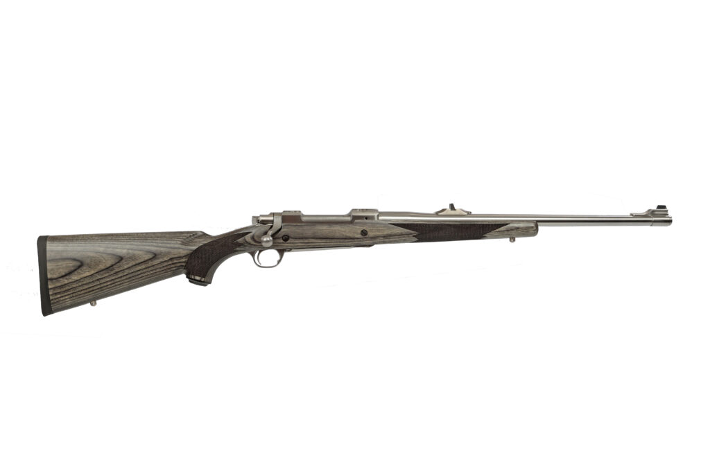 Ruger Hawkeye Alaskan .35 Whelen 20-Inch, Black and Gray Laminate Stock, Brushed Stainless Finish