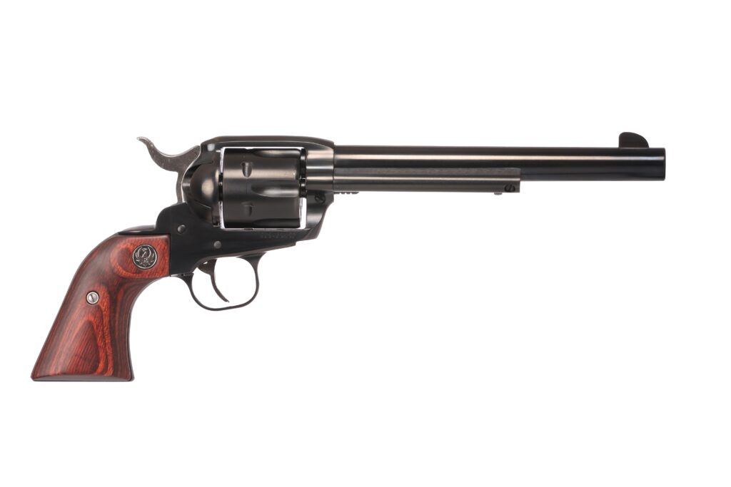 Ruger Vaquero .357 Magnum/.38 Special Revolver, 7.5" Barrel, 6-Round, Hardwood Grip, Blued