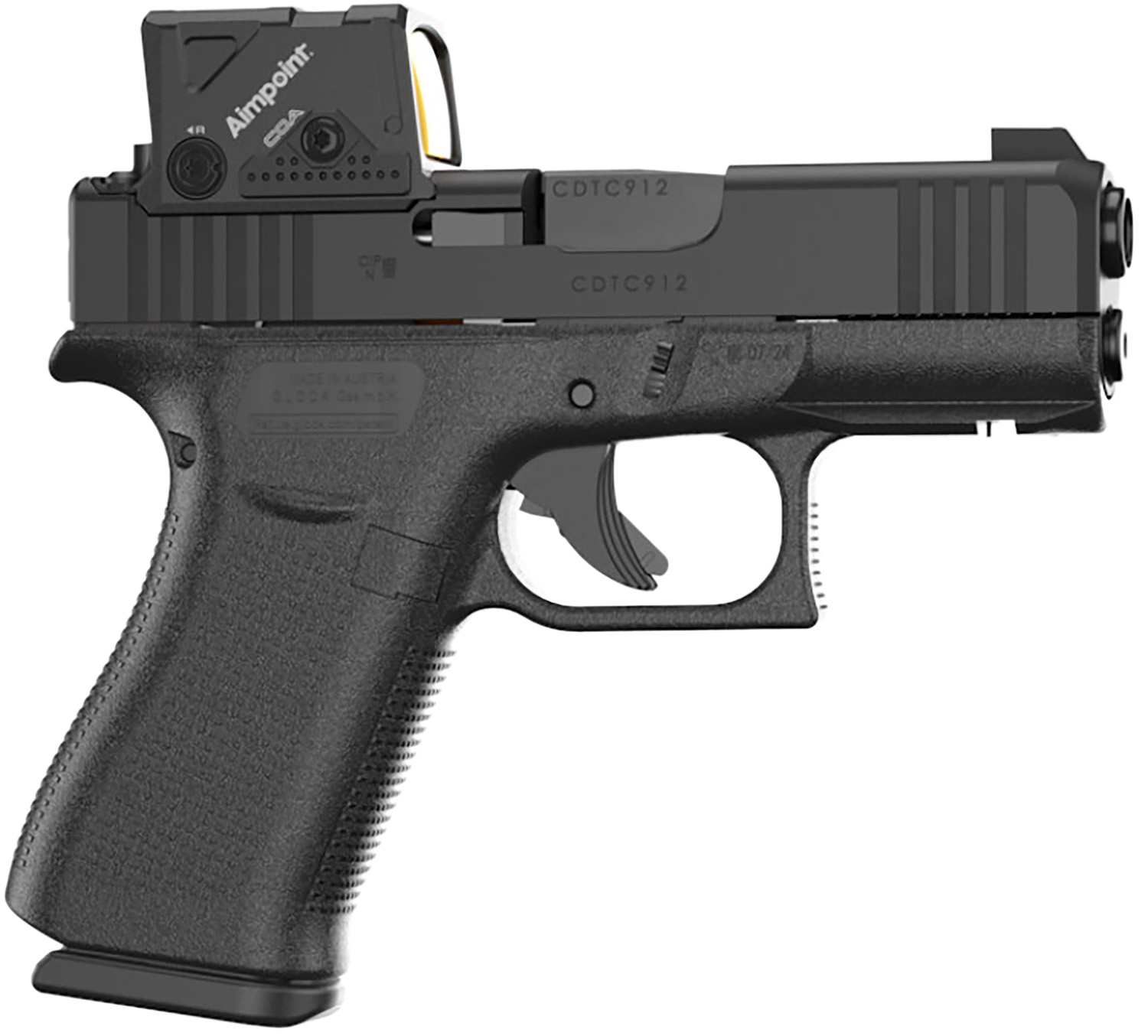 Glock 43X MOS 9mm 3.41" 10-Round Pistol w/Aimpoint COA - Image 2