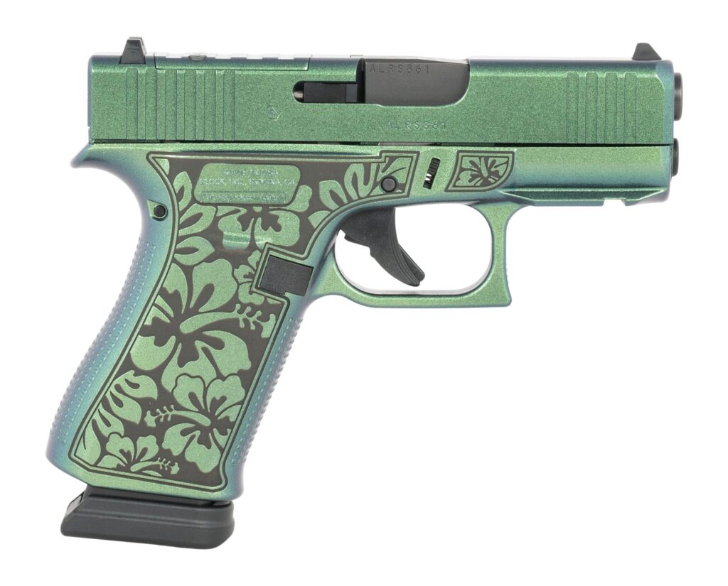 Glock 43X 9mm 3.41" 15-Round Shark Coast Custom Cerakote ORMAKO Pistol