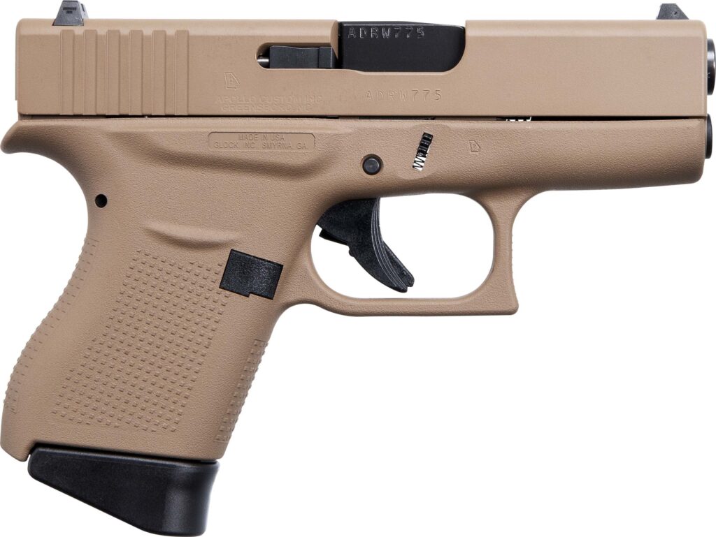 Glock 43 9mm 3.41" 6-Round Dark Earth Pistol