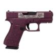 Glock 43X MOS 9mm 3.41" 10-Round Glock And Roses Full Engraved Black Cherry Frame Pistol