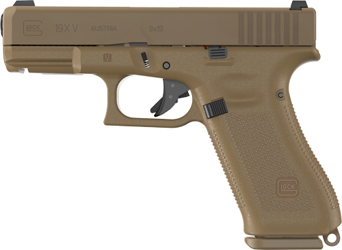 Glock 19X V-Series 9mm 4.02" 10-Round Night Sights Coyote/FDE Pistol