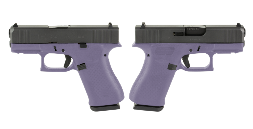 Glock 43X 9mm 3.41" 10-Round Purple Orchid Pistol