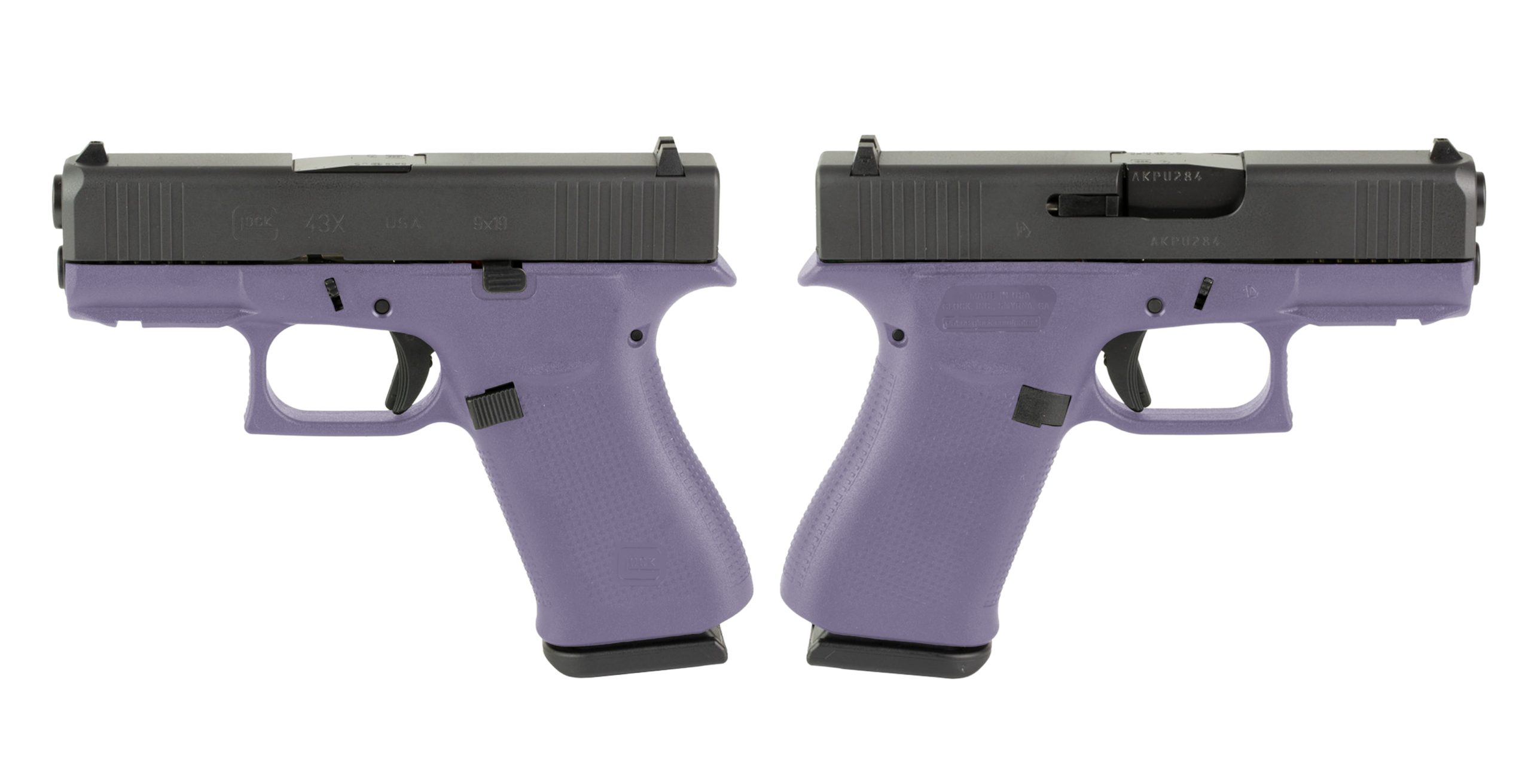 Glock 43X 9mm 3.41" 10-Round Purple Orchid Pistol