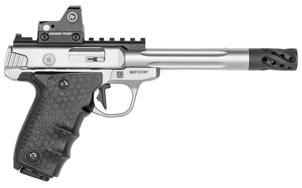 Smith & Wesson Performance Center SW22 Victory, .22 LR Pistol, 6" Barrel, Stainless, Fluted Barrel, Red Dot, 10+1 Capacity
