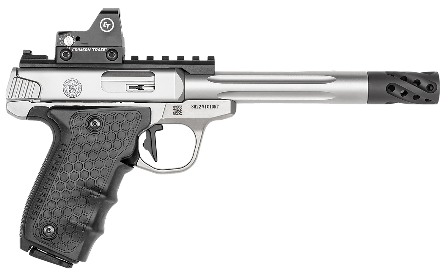 Smith & Wesson Performance Center SW22 Victory, .22 LR Pistol, 6" Barrel, Stainless, Fluted Barrel, Red Dot, 10+1 Capacity