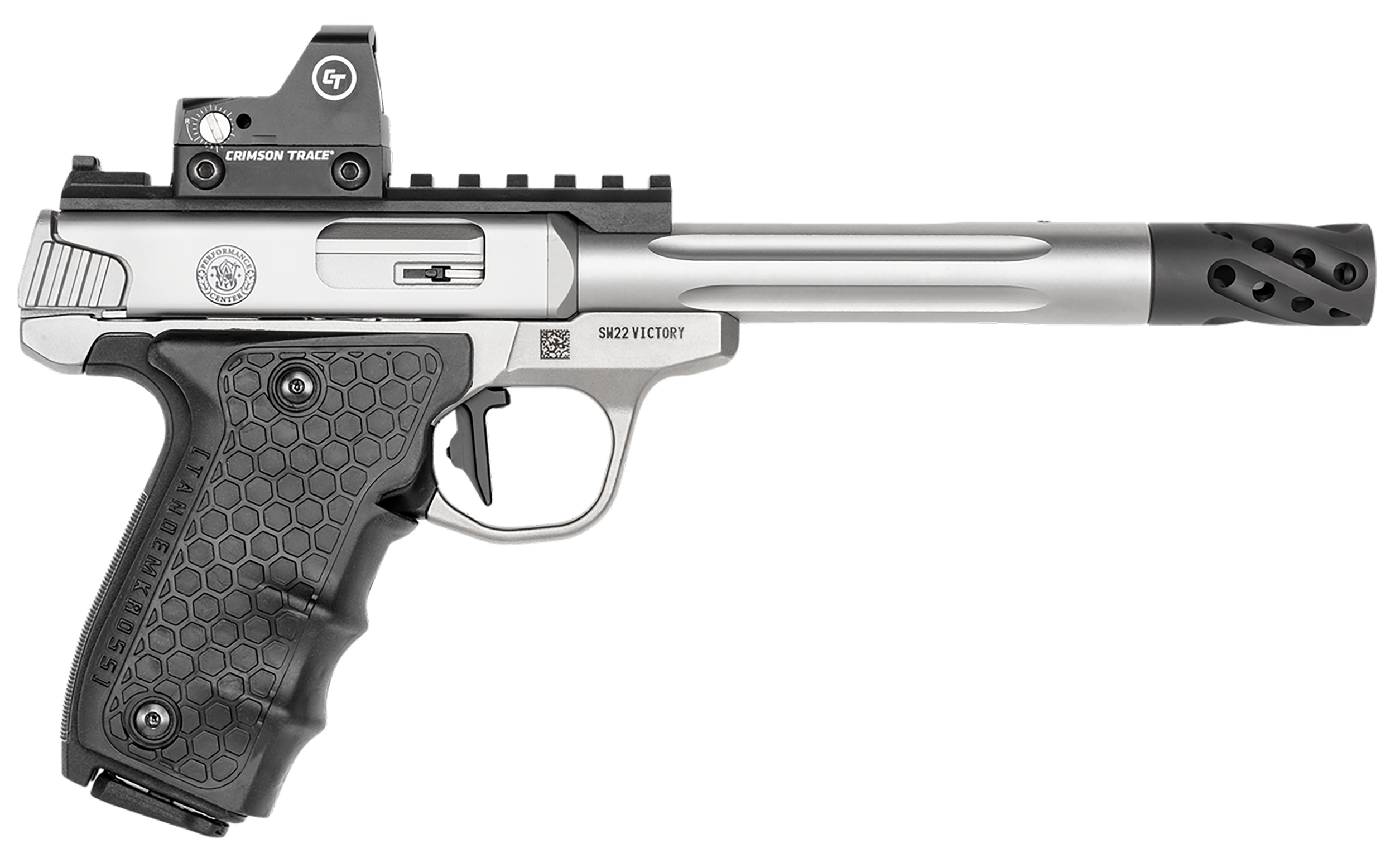 Smith & Wesson Performance Center SW22 Victory, .22 LR Pistol, 6" Barrel, Stainless, Fluted Barrel, Red Dot, 10+1 Capacity