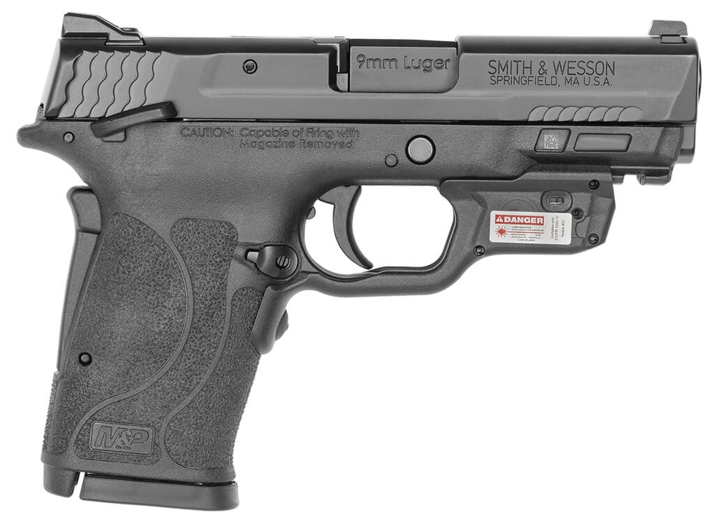 Smith & Wesson M&P9 Shield EZ M2.0, 9mm Pistol, 3.67" Barrel, Black, Thumb Safety, Crimson Trace Laser, 8+1 Capacity