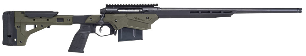 Savage Arms Axis 2 Precision .243 Win Rifle, 22" Barrel, Green MDT Chassis