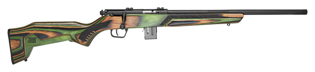 Savage Arms 93 Minimalist .22 WMR Rifle, 18" Barrel, Minimalist Green Laminate