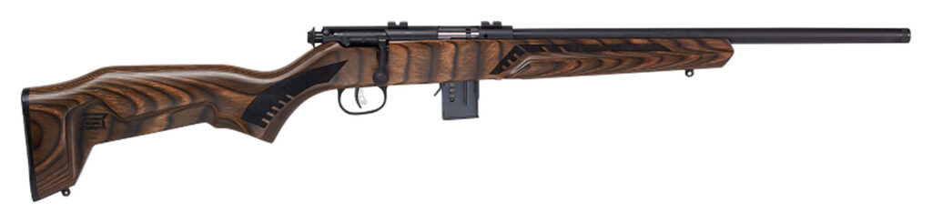 Savage Arms 93 Minimalist .22 WMR Rifle, 18" Barrel, Minimalist Brown Laminate