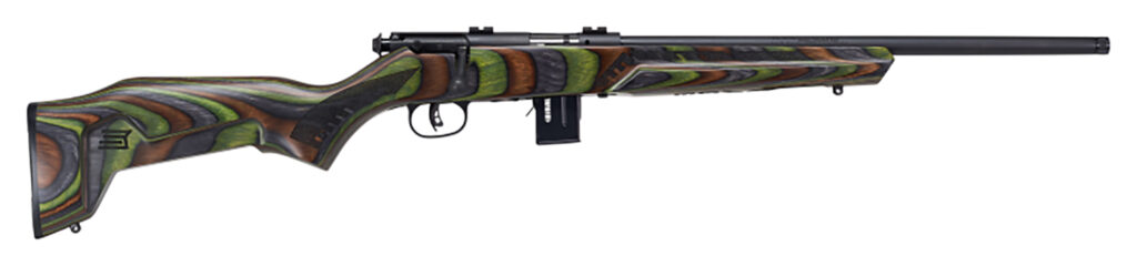Savage Arms 93R17 Minimalist .17 HMR Rifle, 18" Barrel, Minimalist Green Laminate