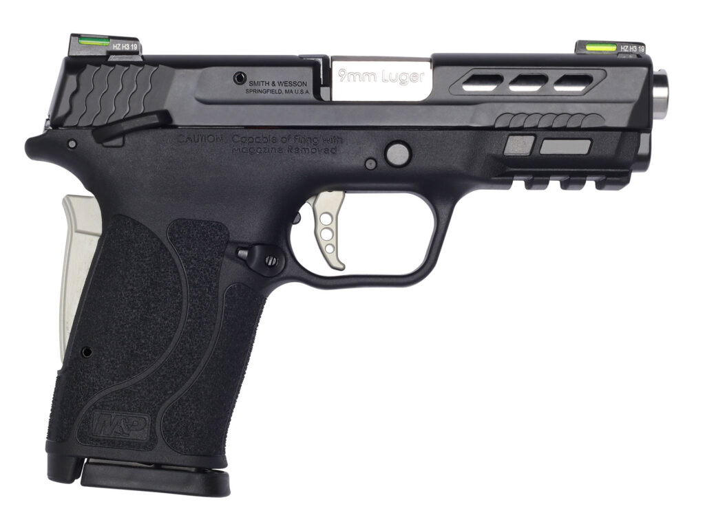 Smith & Wesson Performance Center M&P9 Shield EZ M2.0, 9mm Pistol, 3.8" Barrel, Silver, Thumb Safety, 8+1 Capacity