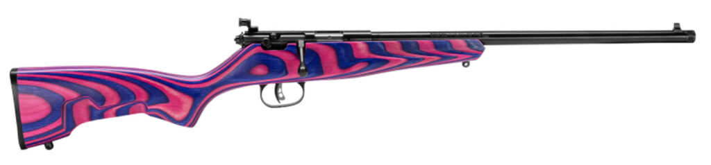 Savage Arms Rascal Minimalist .22 LR Rifle, 16.12" Barrel, Minimalist Pink /Purple Laminate