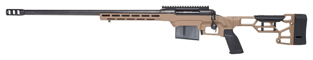 Savage Arms 110 Precision Left-Hand 6.5 Creedmoor Rifle, 24" Barrel, Brown MDT LSS XL Chassis