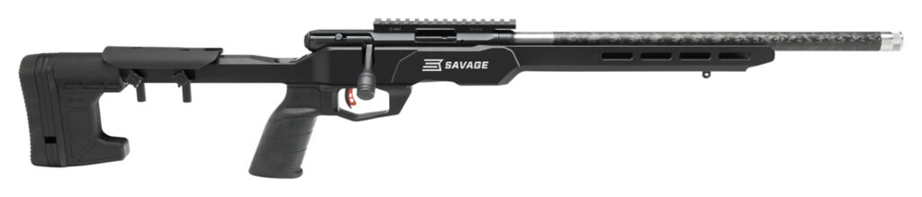 Savage Arms B Series Precision Lite .22 LR Rifle, 18" Barrel, Black MDT Chassis