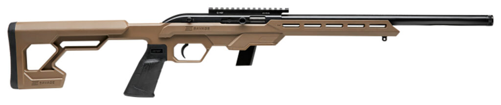 Savage Arms 64 Precision .22 LR Rifle, 16.5" Barrel, Brown/Tan Chassis