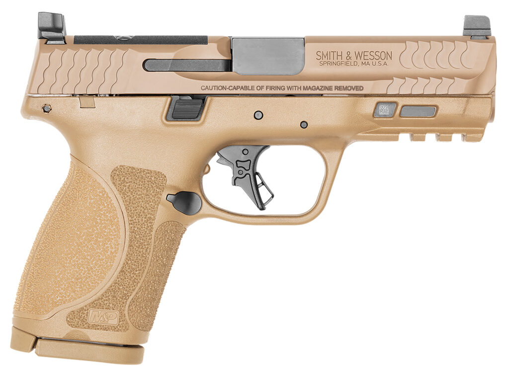 Smith & Wesson M&P9 M2.0, 9mm Pistol, 4" Barrel, FDE, No Thumb Safety, 15+1 Capacity
