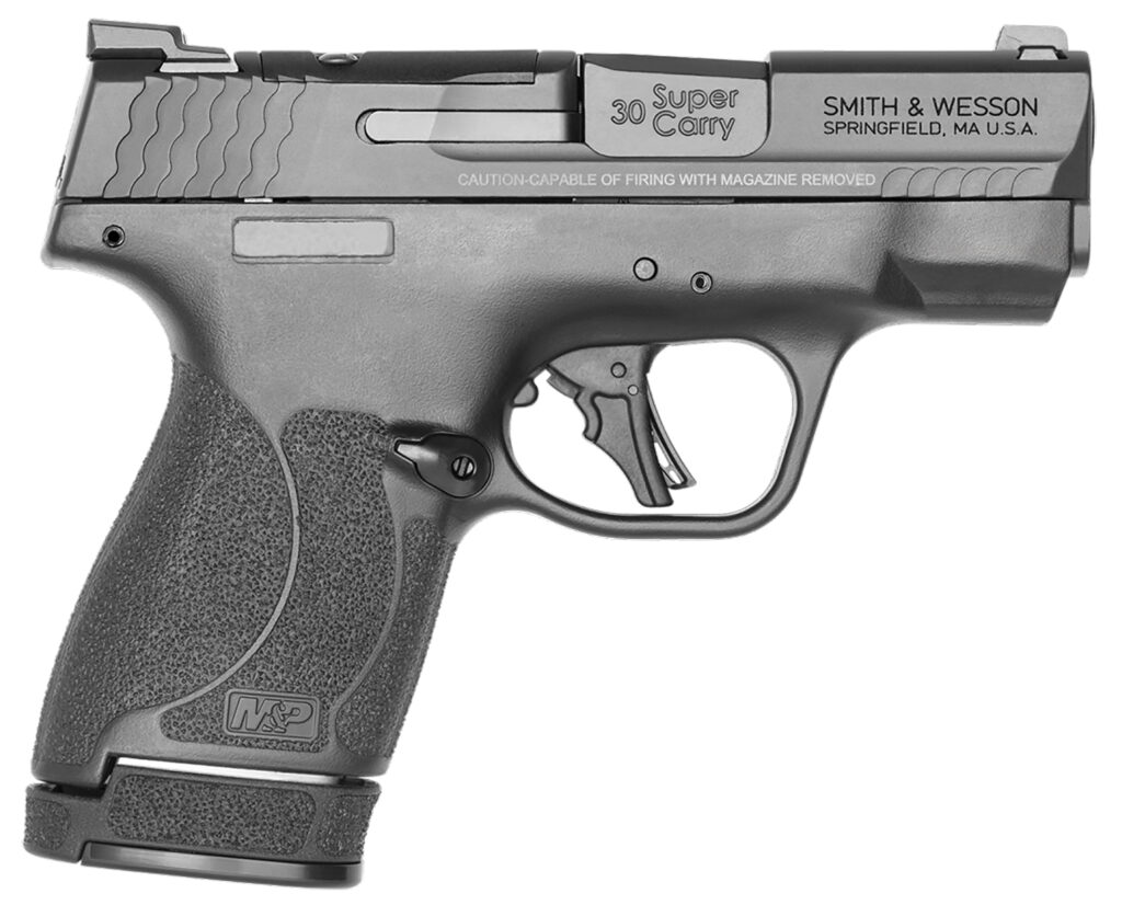 Smith & Wesson M&P9 Shield Plus, .30 Super Carry Pistol, 3.1" Barrel, Black, No Thumb Safety, 16+1 Capacity