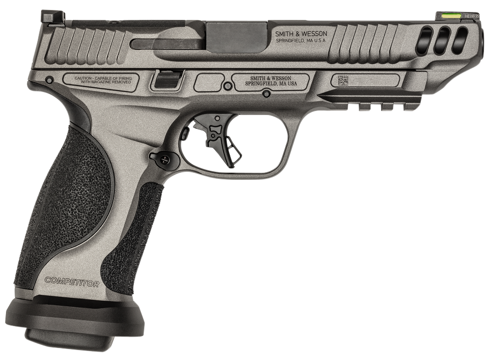 Smith & Wesson Performance Center M&P9 M2.0 Competitor, 9mm Pistol, 5" Barrel, Gray, No Thumb Safety, 17+1 Capacity