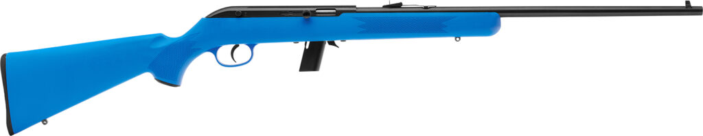 Savage Arms 64 F .22 LR Rifle, 21" Barrel, Blue Synthetic Stock