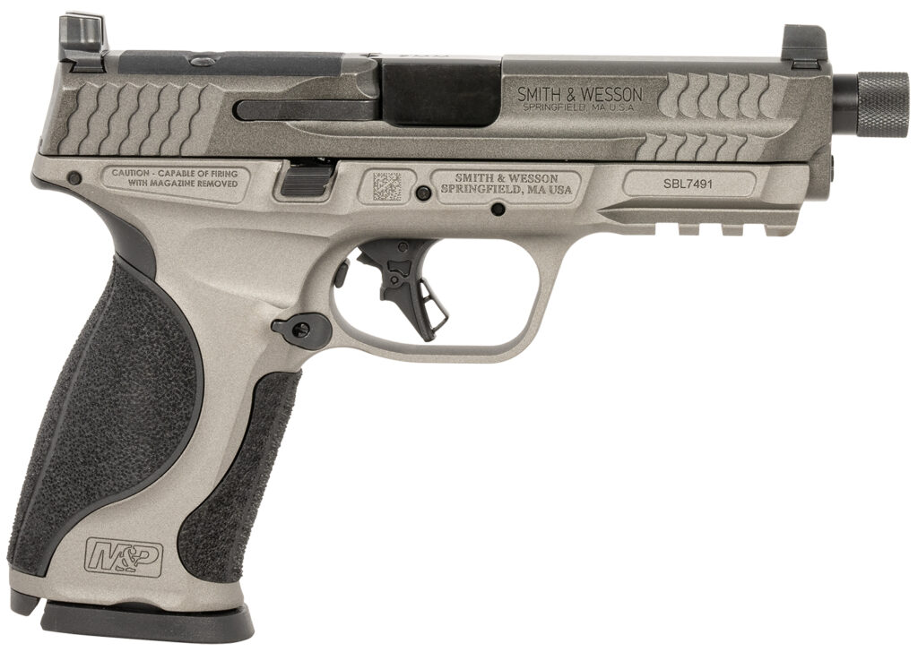 Smith & Wesson M&P9 M2.0, 9mm Pistol, 4.63" Barrel, Gray, No Thumb Safety, 17+1 Capacity