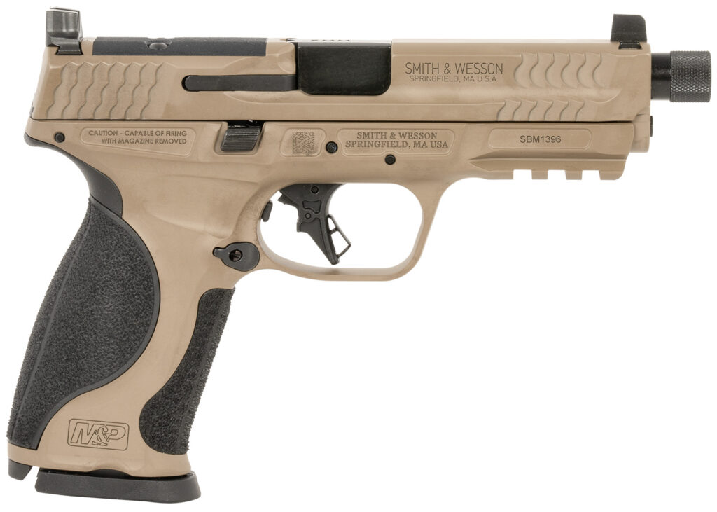 Smith & Wesson M&P9 M2.0, 9mm Pistol, 4.63" Barrel, FDE, No Thumb Safety, 17+1 Capacity