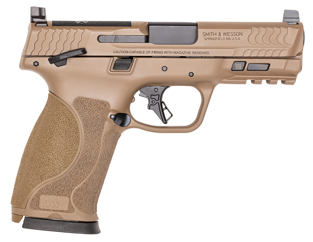 Smith & Wesson M&P10 M2.0, 10mm Pistol, 4" Barrel, FDE, Thumb Safety, 15+1 Capacity