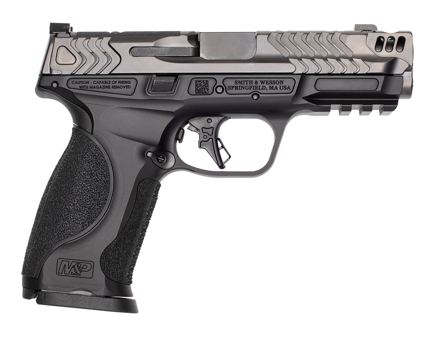 Smith & Wesson Performance Center M&P9 M2.0 Metal Carry Comp, 9mm Pistol, 4.22" Barrel, Black/Gray, No Thumb Safety, 17+1 Capacity