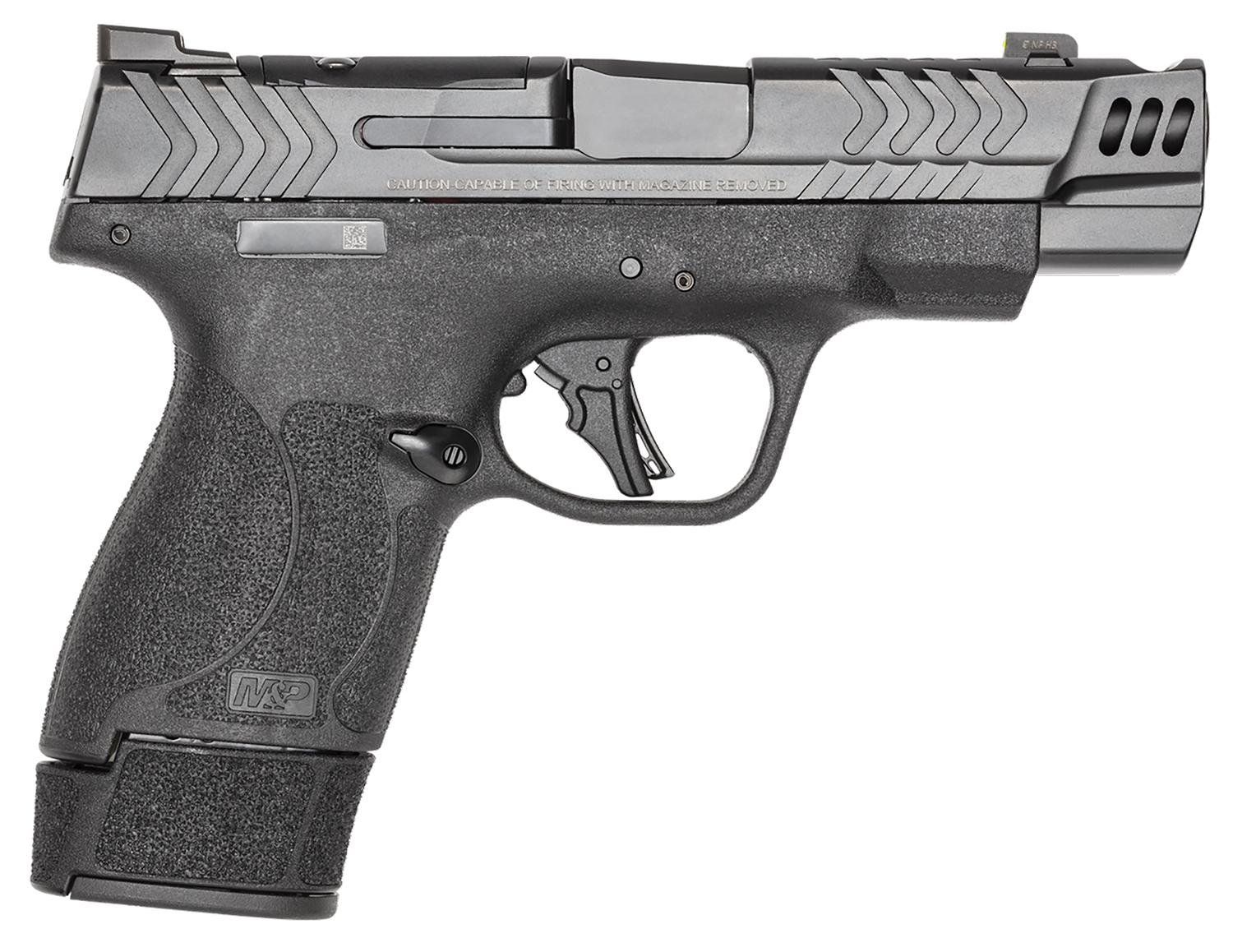 Smith & Wesson Performance Center M&P9 Shield Plus Carry Comp, 9mm Pistol, 4" Barrel, Black/Gray, No Thumb Safety, 15+1 Capacity